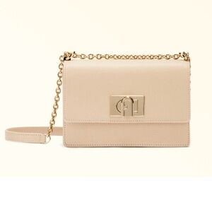 Furla Ladies 1927 Leather Crossbody Bag, Nude/ Beige colour.